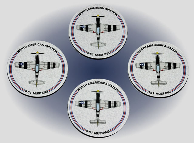 P-51 Mustang Coaster Set